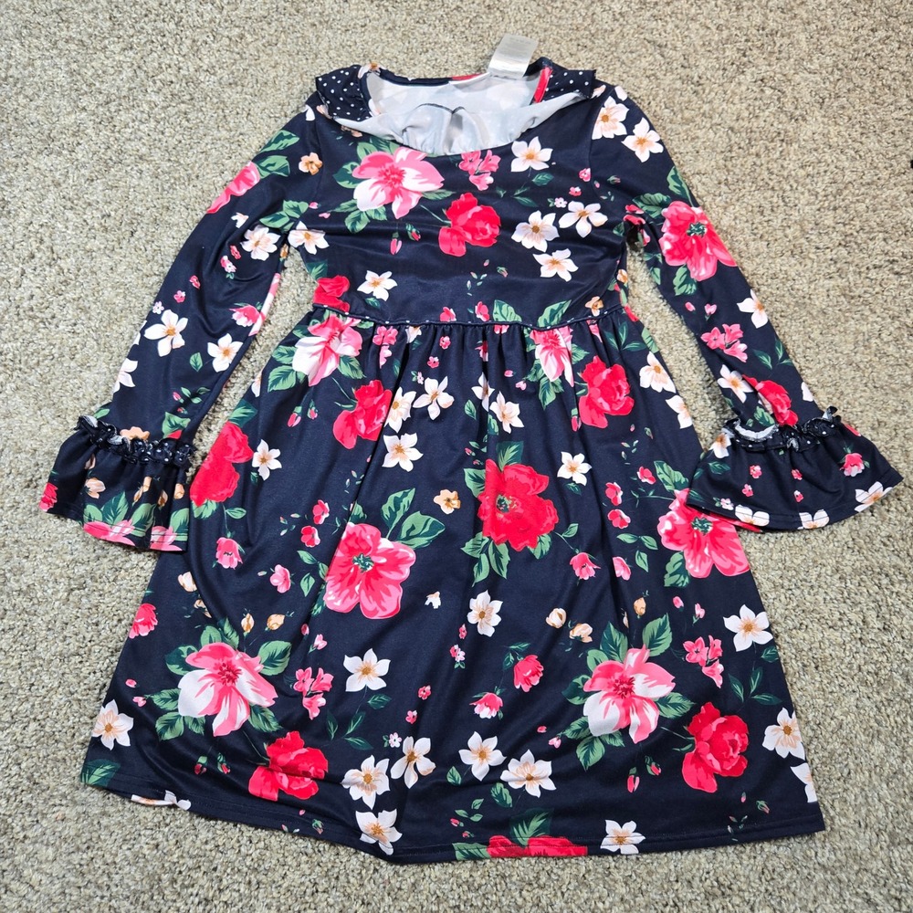 Blueberi Boulevard Girls Floral Dress 8